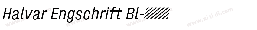 Halvar Engschrift Bl字体转换